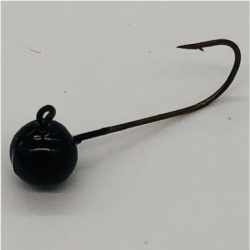 Black 1/4 oz Roundhead Jig