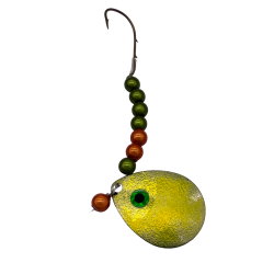 Erie Chartreuse Green-Eyed Goby Walleye Worm Harness