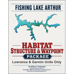Lake Arthur Habitat Structure & Waypoint Package — Lowrance and Garmin
